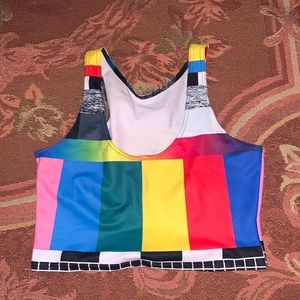 Black Milk TV pattern crop top